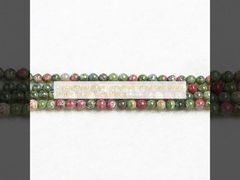 Crystal Round Shape Loose Beads Strand Clear Quartz Unakite For DIY Crafts Making