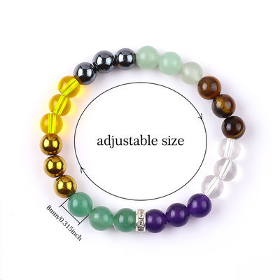 Handmade Elastic Crystal Gemstone Bead Money Wealth Bracelet