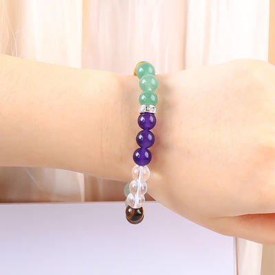 Handmade Elastic Crystal Gemstone Bead Money Wealth Bracelet