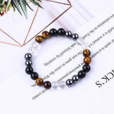 Handmade Elastic Natural Crystal Gemtone Bead Protection Bracelet for Healing