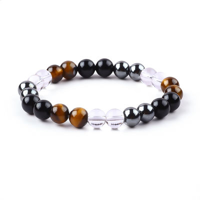 Handmade Elastic Natural Crystal Gemtone Bead Protection Bracelet for Healing