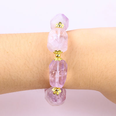 Handmade Gemstone Bracelet Adjustable Charms Amethyst Bracelets Natural Stone Pearl Jewelry For Party Daily Wearing