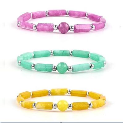 3mm/8mm/13mm Rectangle Bead Healing Energy Crystal Gemstone Bracelet