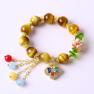 Healing Power 10mm Gemstone Beaded Round Bracelets With Beautiful Charms