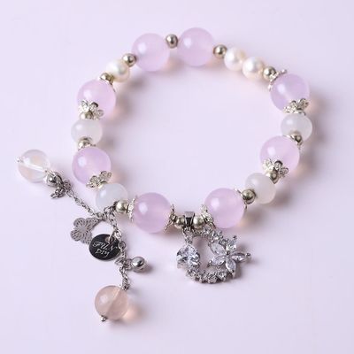 Customized 10mm Crystal Stone Stretch Bracelets With Healing Energy