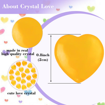 Yellow Aventurine / Topaz Heart Shaped Crystals For Meditation