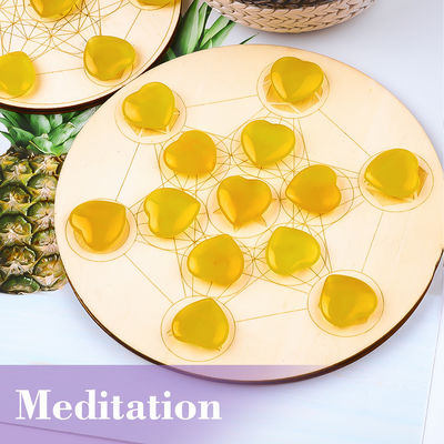 Yellow Aventurine / Topaz Heart Shaped Crystals For Meditation