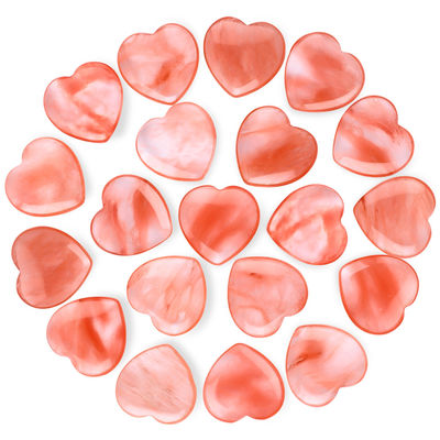 20mm Watermelon Polished Rock Quartz Heart Shaped Rose Quartz Crystal