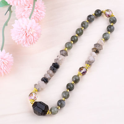 Handmade Labradorite Multifacted And Round Double Layer Stretch Bead Bracelet For Gift Giving