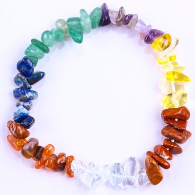 Irregular Chip Gravel Healing Energy Chakra Natural Stone Bracelet OEM ODM