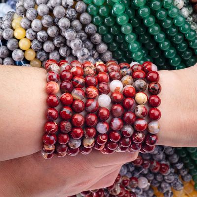Red Jasper Round Bead Natural Crystal Gemstone Different Bead Size Loose Bead Strands for DIY Jewelry Making