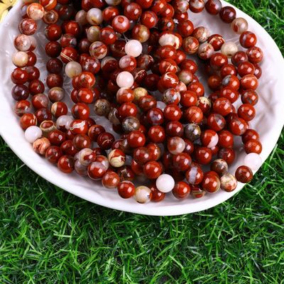 Red Jasper Round Bead Natural Crystal Gemstone Different Bead Size Loose Bead Strands for DIY Jewelry Making