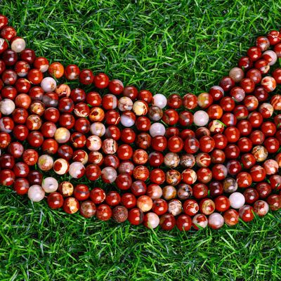 Red Jasper Round Bead Natural Crystal Gemstone Different Bead Size Loose Bead Strands for DIY Jewelry Making