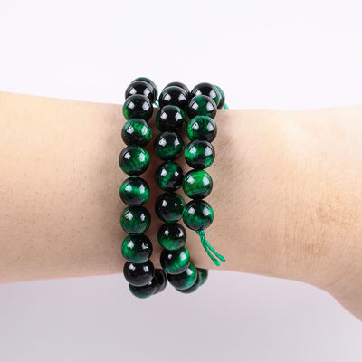 8mm Green Tiger's Eye Gemstone Healing Crystal Stone Beads For Jewelry Making