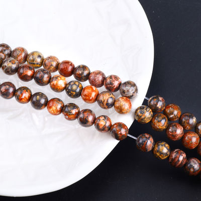 8mm Natural Leopard Skin Gemstone Beads Healing Crystal Stone Beads For Jewelry Making
