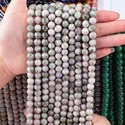Lucky Jade Round Bead Natural Crystal Gemstone Different Bead Size Loose Bead Strands for DIY Jewelry Making