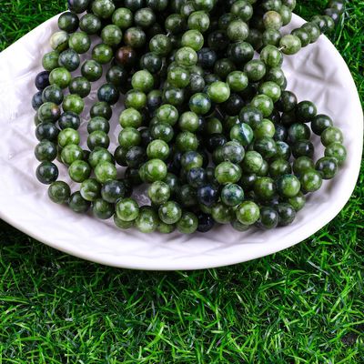 Southern Jade Round Bead Natural Crystal Gemstone Different Bead Size Loose Bead Strands for DIY Jewelry Making