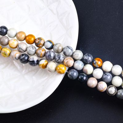 8mm Natural Picasso Gemstone Beads Healing Crystal Stone Beads For Jewelry Making
