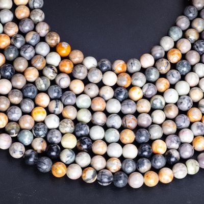 8mm Natural Picasso Gemstone Beads Healing Crystal Stone Beads For Jewelry Making