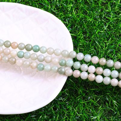 She Tai Jade Round Bead Natural Crystal Gemstone Different Bead Size Loose Bead Strands for DIY Jewelry Making