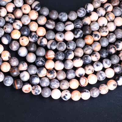 8mm Natural Pink Zebra Stone Gemstone Beads Healing Crystal Stone Beads For Jewelry Making