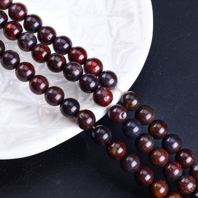 Red Flower Jasper Round Bead Natural Crystal Gemstone Different Bead Size Loose Bead Strands for DIY Jewelry Making