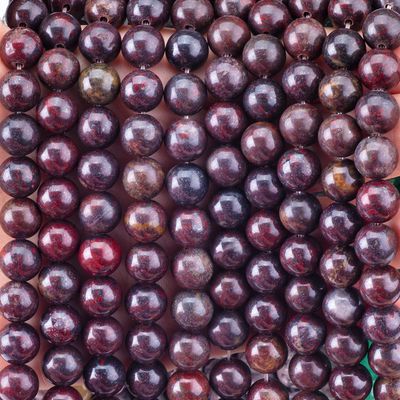 Red Flower Jasper Round Bead Natural Crystal Gemstone Different Bead Size Loose Bead Strands for DIY Jewelry Making