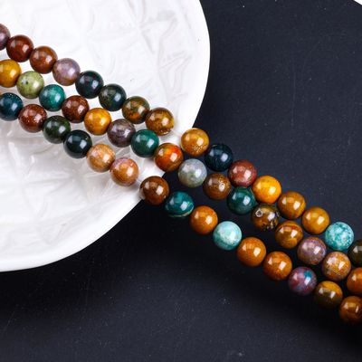 8mm Natural Ocean Stone Gemstone Beads Healing Crystal Stone Beads For Jewelry Making