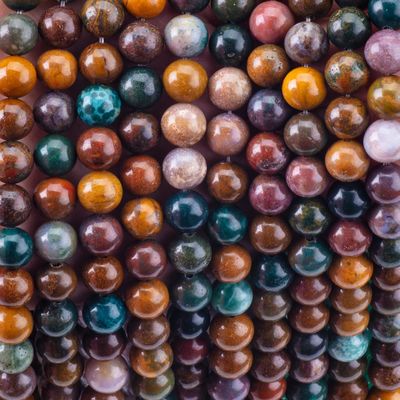 8mm Natural Ocean Stone Gemstone Beads Healing Crystal Stone Beads For Jewelry Making