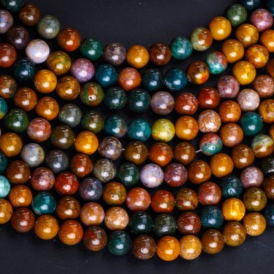 8mm Natural Ocean Stone Gemstone Beads Healing Crystal Stone Beads For Jewelry Making