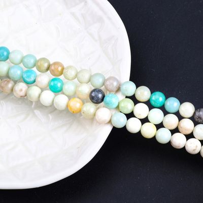 Amazonite Round Bead Natural Crystal Gemstone Different Bead Size Loose Bead Strands for DIY Jewelry Making