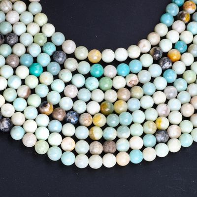 Amazonite Round Bead Natural Crystal Gemstone Different Bead Size Loose Bead Strands for DIY Jewelry Making