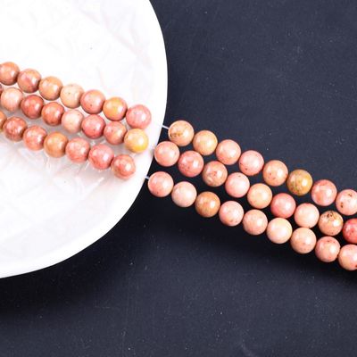 8mm Redwood Grain Gemstone Healing Crystal Stone Beads For Jewelry Making