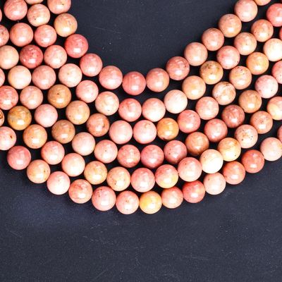 8mm Redwood Grain Gemstone Healing Crystal Stone Beads For Jewelry Making