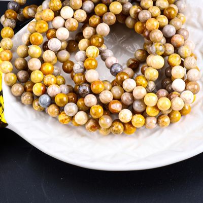 Chrysanthe Stone Round Bead Natural Crystal Gemstone Loose Bead Strands for DIY Jewelry Making
