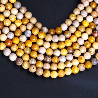 Chrysanthe Stone Round Bead Natural Crystal Gemstone Loose Bead Strands for DIY Jewelry Making