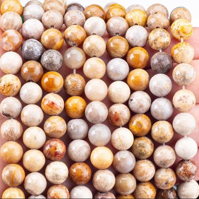 Chrysanthe Stone Round Bead Natural Crystal Gemstone Loose Bead Strands for DIY Jewelry Making