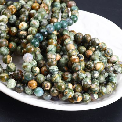Kambaba Jasper Round Bead Natural Crystal Gemstone Loose Bead Strands for DIY Jewelry Making