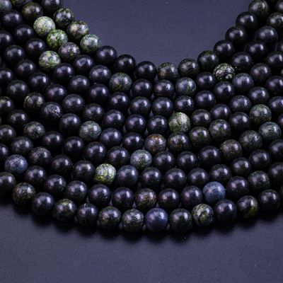 Curbstone Round Bead Natural Crystal Gemstone Loose Bead Strands for DIY Jewelry Making