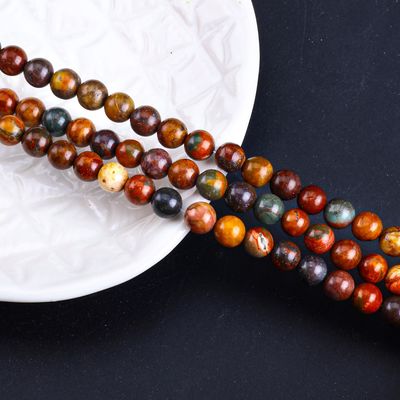 Red Turquoise Round Bead Natural Crystal Gemstone Loose Bead Strands for DIY Jewelry Making