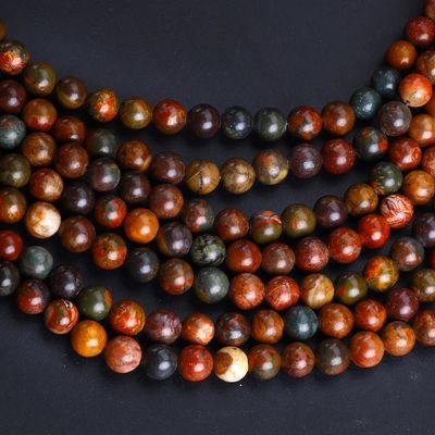 Red Turquoise Round Bead Natural Crystal Gemstone Loose Bead Strands for DIY Jewelry Making