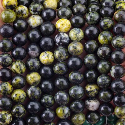 Serpentine Jade Round Bead Natural Crystal Gemstone Loose Bead Strands for DIY Jewelry Making