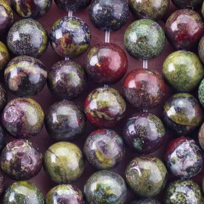 8MM Round Bulk Dragon Bloodstone Jasper Beads For Jewelry Making