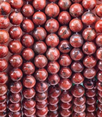 Natural 8mm Semi Precious Sesame Jasper Loose Beads For Jewelry Making