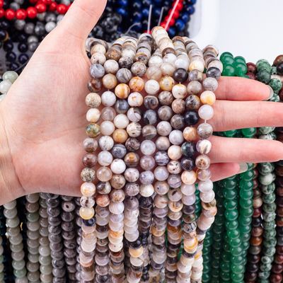 Genuine Natural Bamboo Agate Gemstone For Jewelry Making Diy Bracelet Necklace Ring