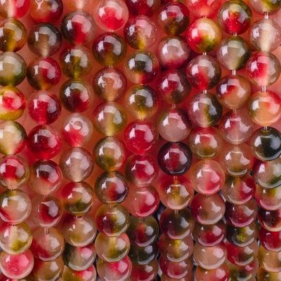 8mm Clear Flower Agate Stone Gemstone Healing Crystal Stone Beads For Jewelry Making