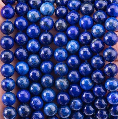 Semi Precious Stone Lapis Lazuli Round Bead Crystal Gemstone Loose Bead Strands for DIY Jewelry Making