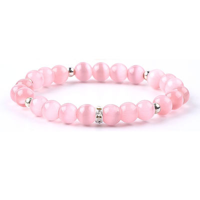 8mm//10mm/12mm Round Cats Eye Gemstone Bracelet For Clothing Matching