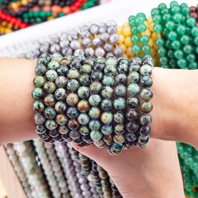 Handmade DIY Jewelry Making 8mm Africian Turquoise Crystal Beads Loose Gemstone Beads