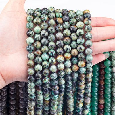 Handmade DIY Jewelry Making 8mm Africian Turquoise Crystal Beads Loose Gemstone Beads